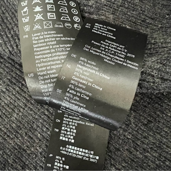 Sandro Paris Knit Long Dress 40 Large Sweater Button Down Pearl Wool Cashmere - Picture 9 of 10